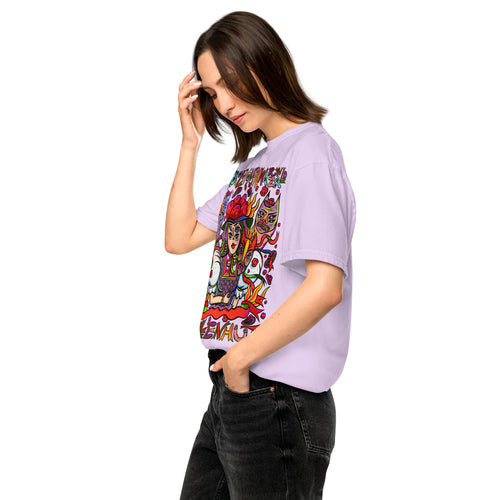 T-Shirt mit Print „Bollenhut“ – Black Forest Serie, Farbe Orchid