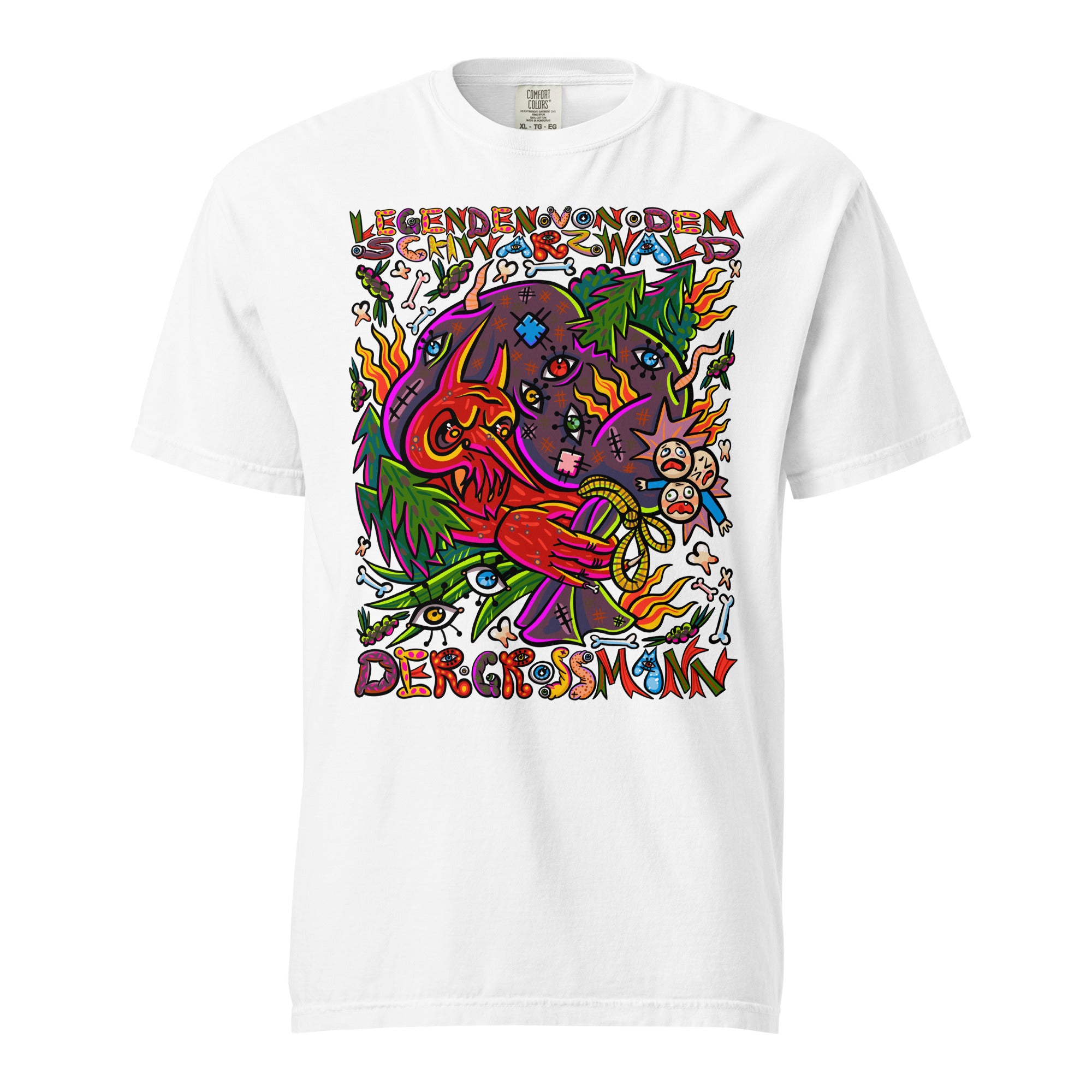 T-Shirt mit Print „Der Grossmann“ – Black Forest Serie, Farbe White