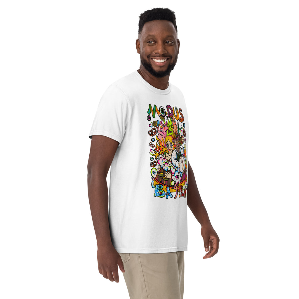 Modus Bayern Psychedelic T-Shirt, Herrenmodell, Weiss, nach rechts gedreht