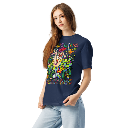 T-Shirt mit Print „Riesling“ – Black Forest Serie, Farbe True Navy
